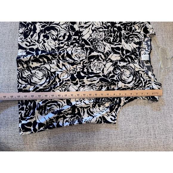 MSK Women's 2 Piece Tank Jacket Black White Floral Sequin Beaded Plus Sz. 3X - Picture 8 of 14